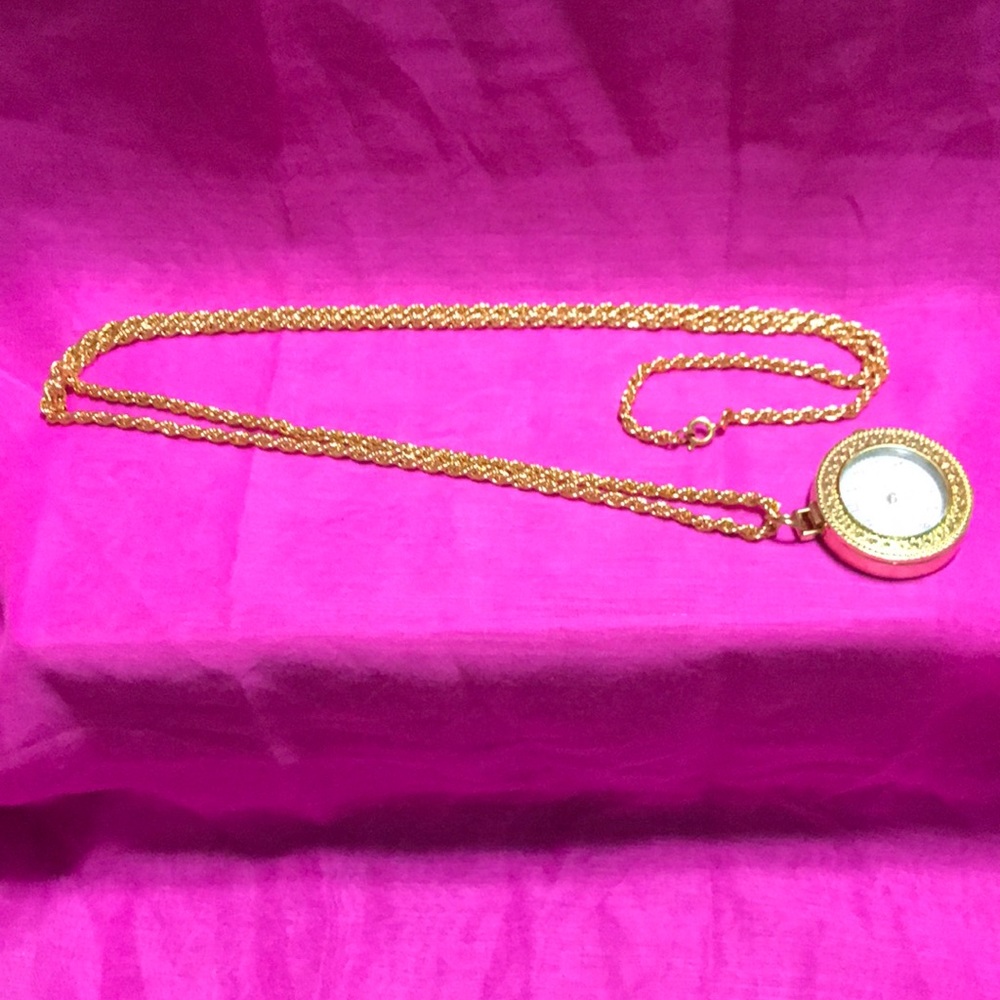 Gold Necklace Watch